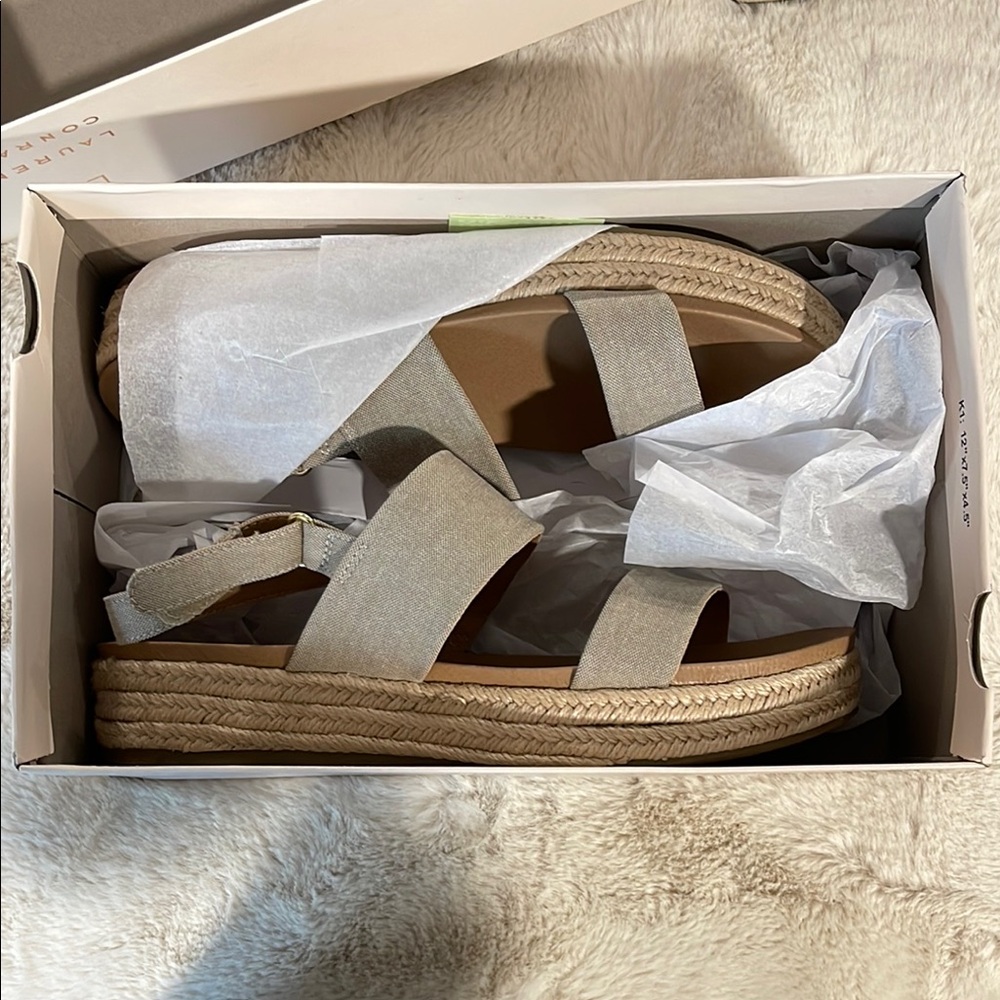 Lauren Conrad Beige Espadrille Sandals